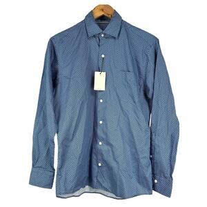 Peter Millar NWT Crown Circle Design Button Up Dress Shirt Size S 100% Cotton